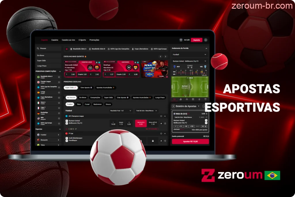 A Zeroum Bet no Brasil oferece diversos mercados e modalidades esportivas, além de contar com odds competitivas