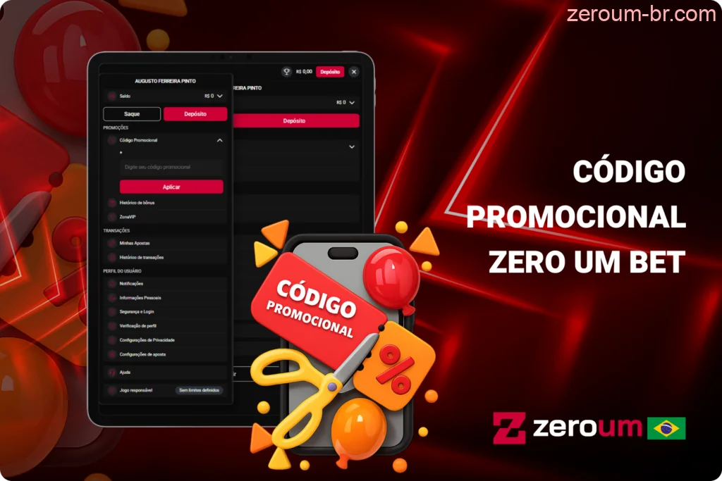 Os códigos promocionais garantem acesso a bônus exclusivos da Zeroum Bet